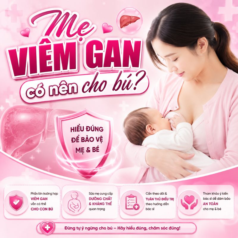 mẹ viêm gan có nên cho con bú